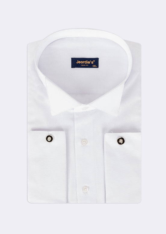 White Armure - 1 Wing Collar Shirt