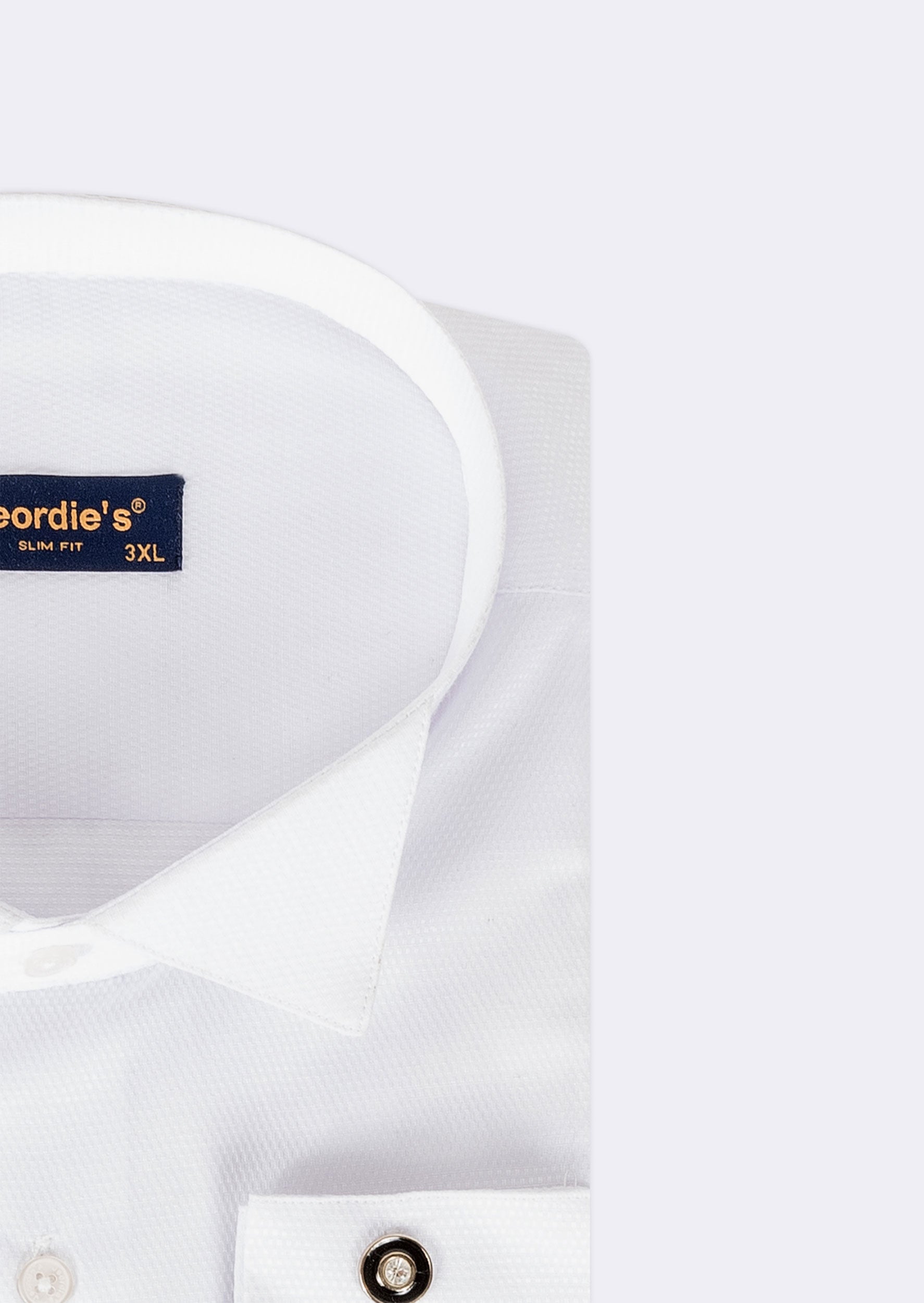 White Armure - 1 Wing Collar Shirt