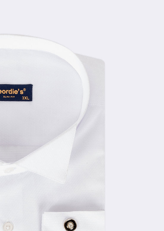 White Armure - 1 Wing Collar Shirt