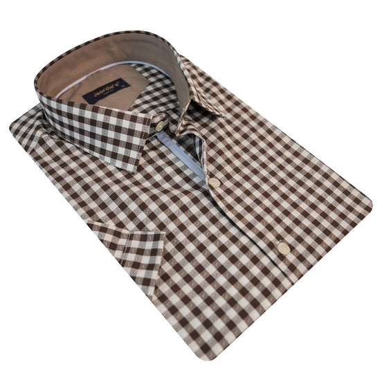 Brown Short Sleeve Shirt