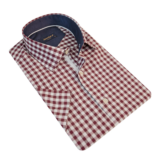 Burgundy Short Sleeve Shirt