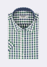 Blue - White Short Sleeve Shirt