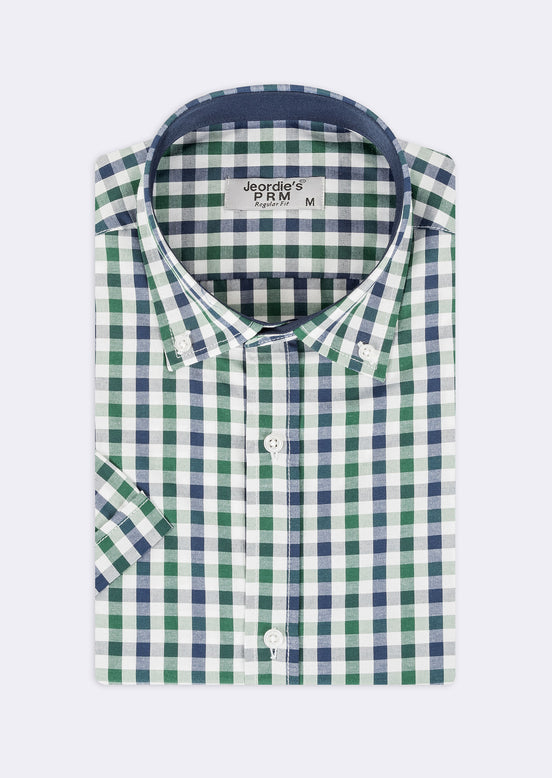 Blue - White Short Sleeve Shirt
