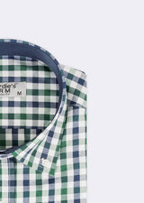 Blue - White Short Sleeve Shirt