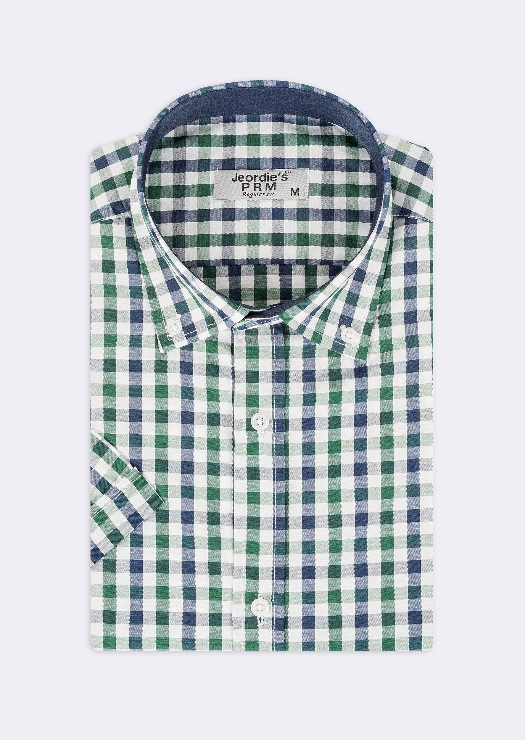 Navy - Brown Short Sleeve Shirt