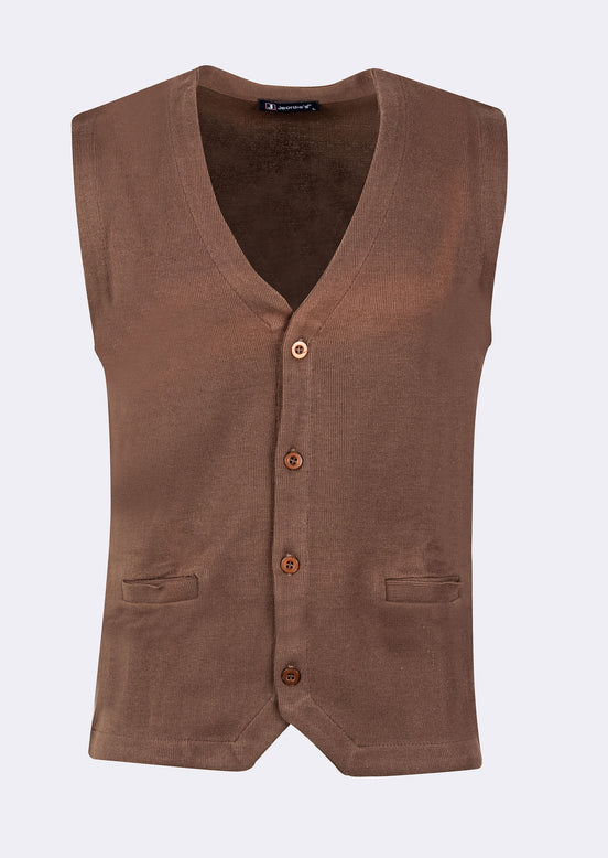 Brown Knitted Vest