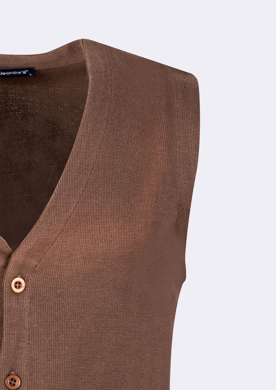 Brown Knitted Vest