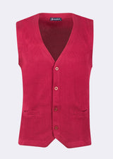 Burgundy Knitted Vest