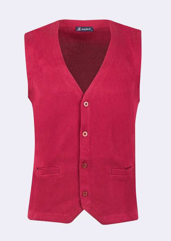 Burgundy Knitted Vest