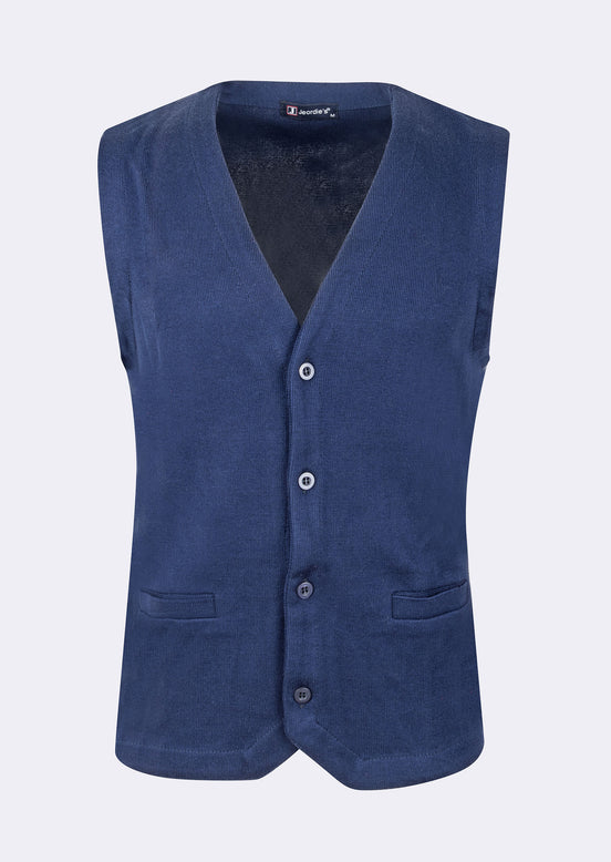 Light Navy Knitted Vest