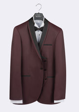 Burgundy - Black Groom Set