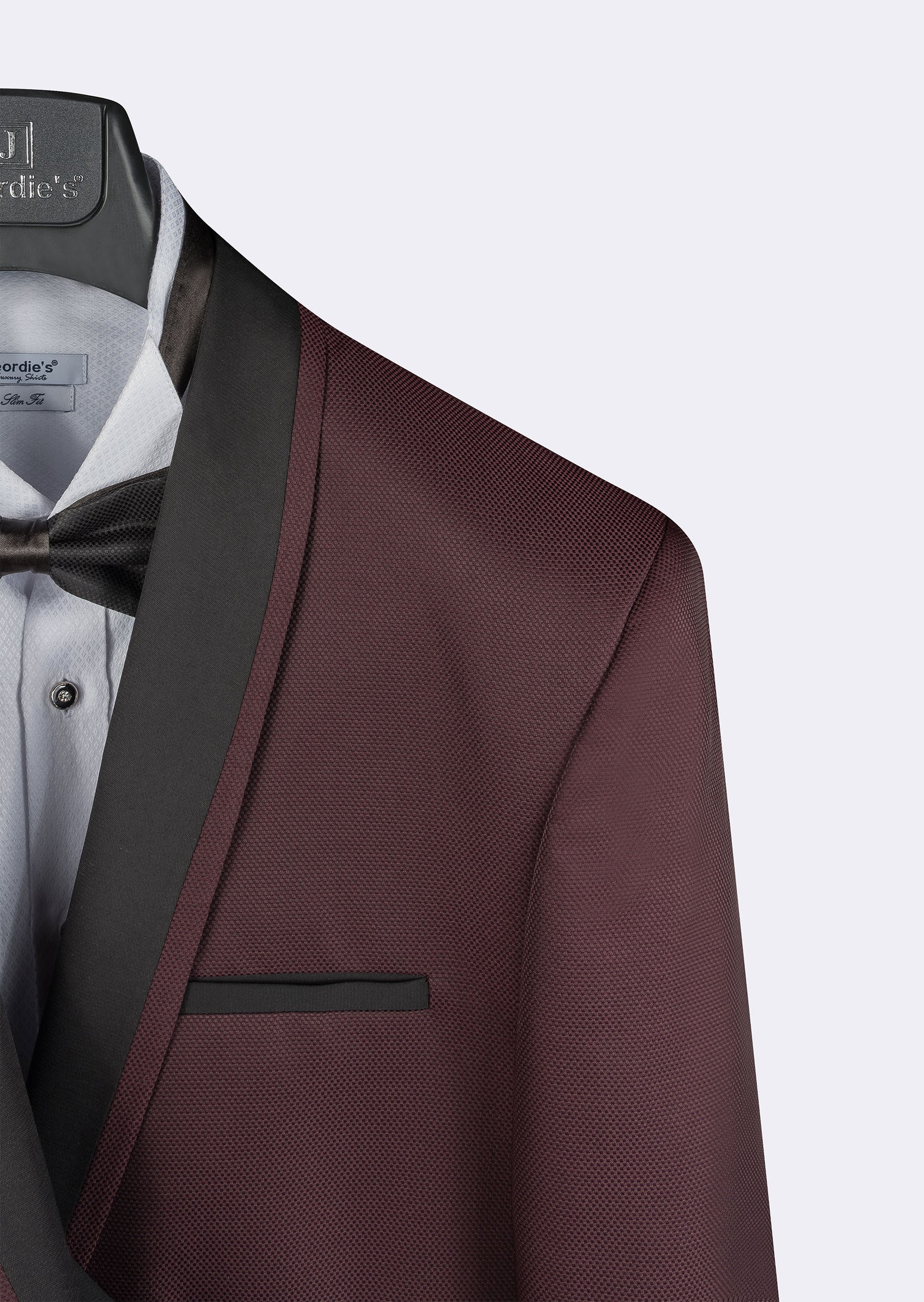Burgundy - Black Groom Set
