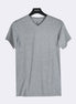 Grey Melange V-Neck T-shirt