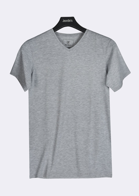Grey Melange V-Neck T-shirt