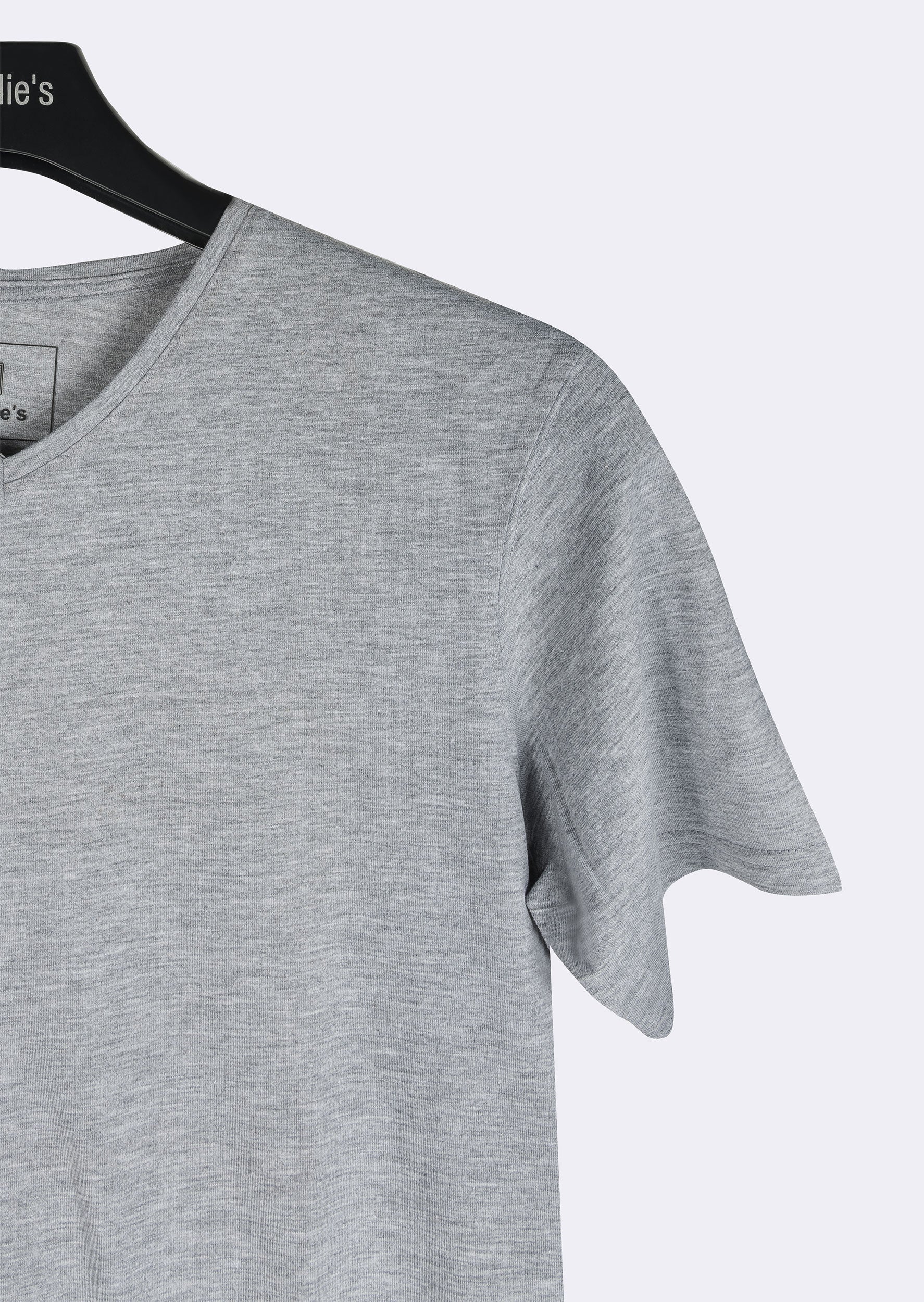 Grey Melange V-Neck T-shirt