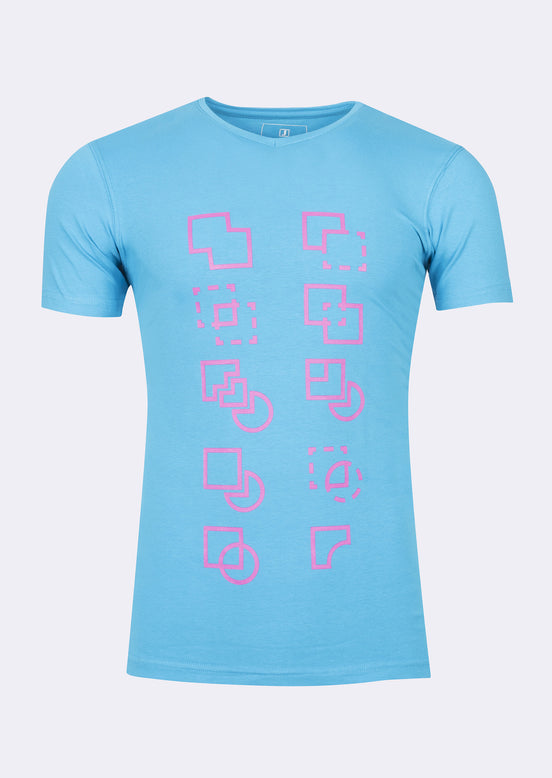 Sky Blue V-Neck T-shirt
