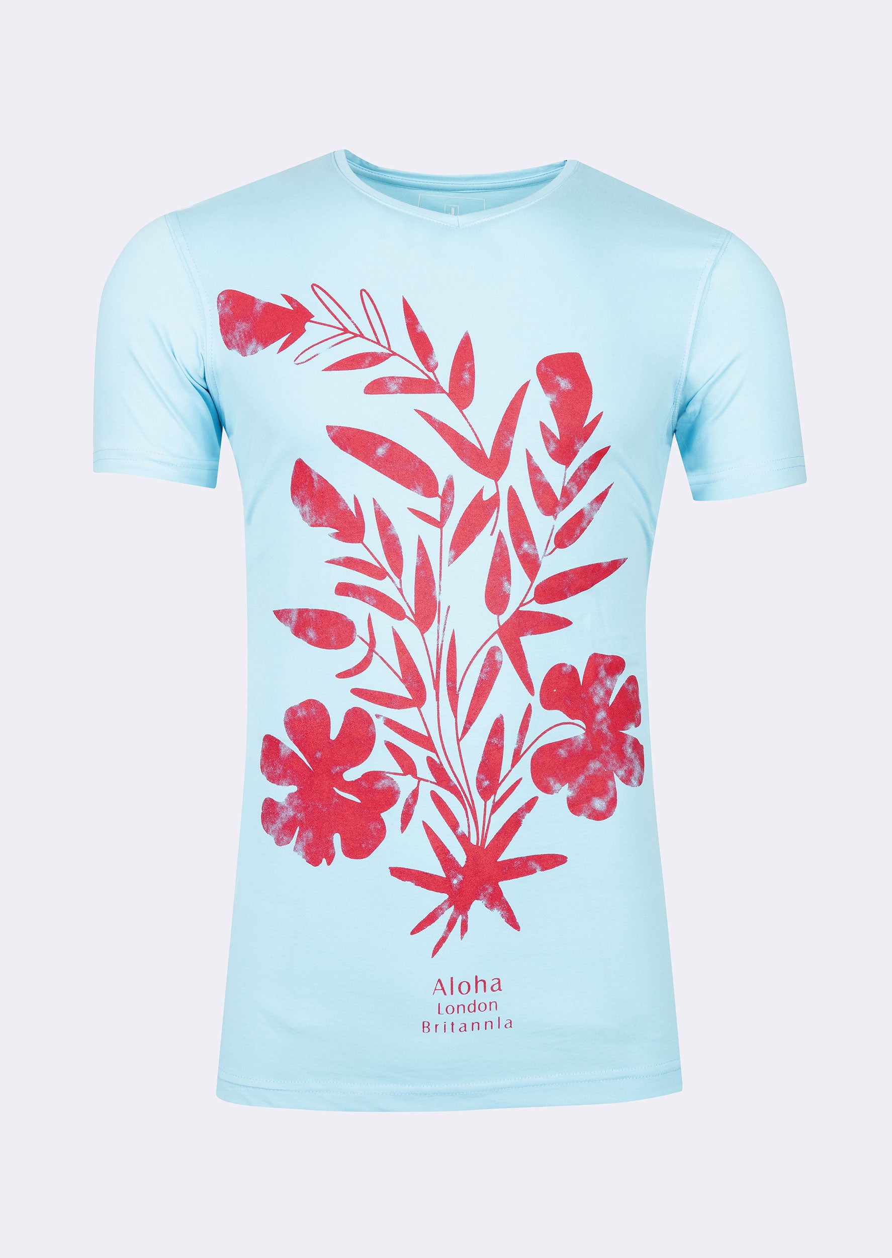 Light Blue V-Neck T-shirt