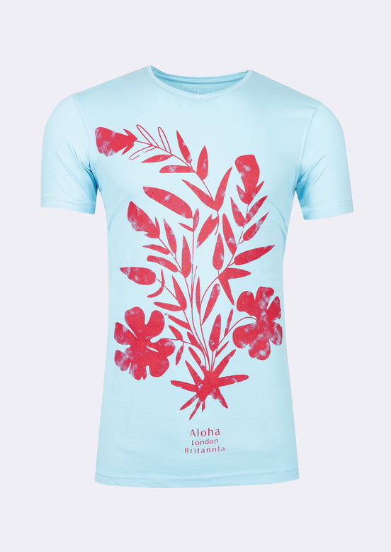 Light Blue V-Neck T-shirt