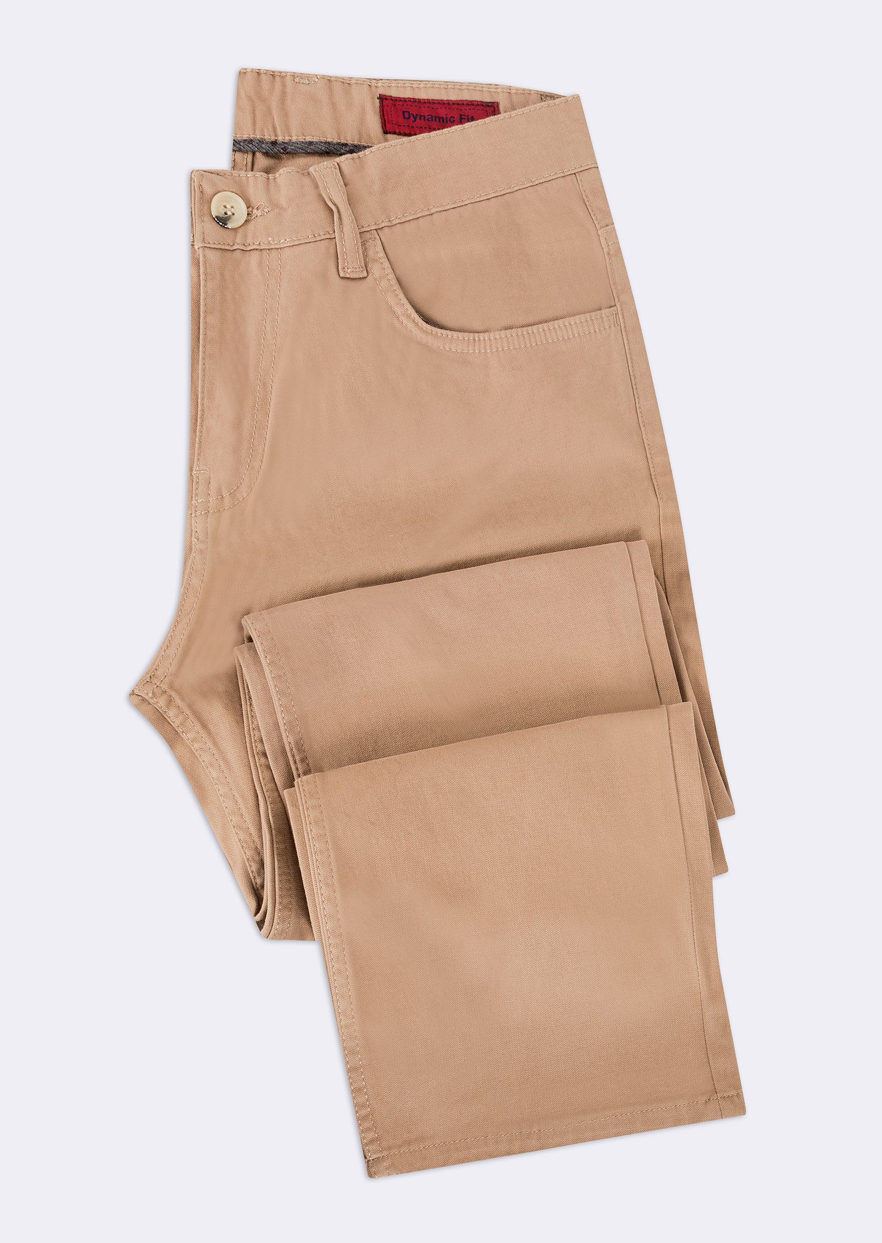 Beige 5-Pocket Trouser