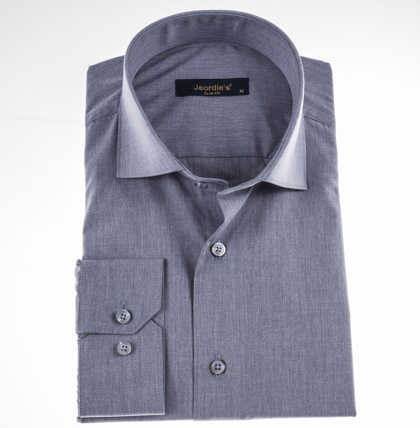 Grey Melange Plain Shirt