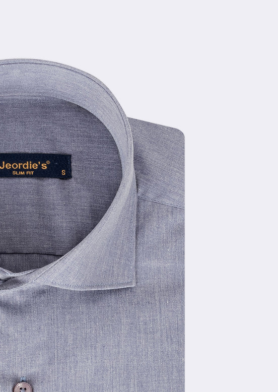Grey Melange Plain Shirt