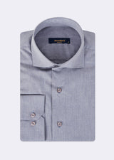 Grey Melange Plain Shirt
