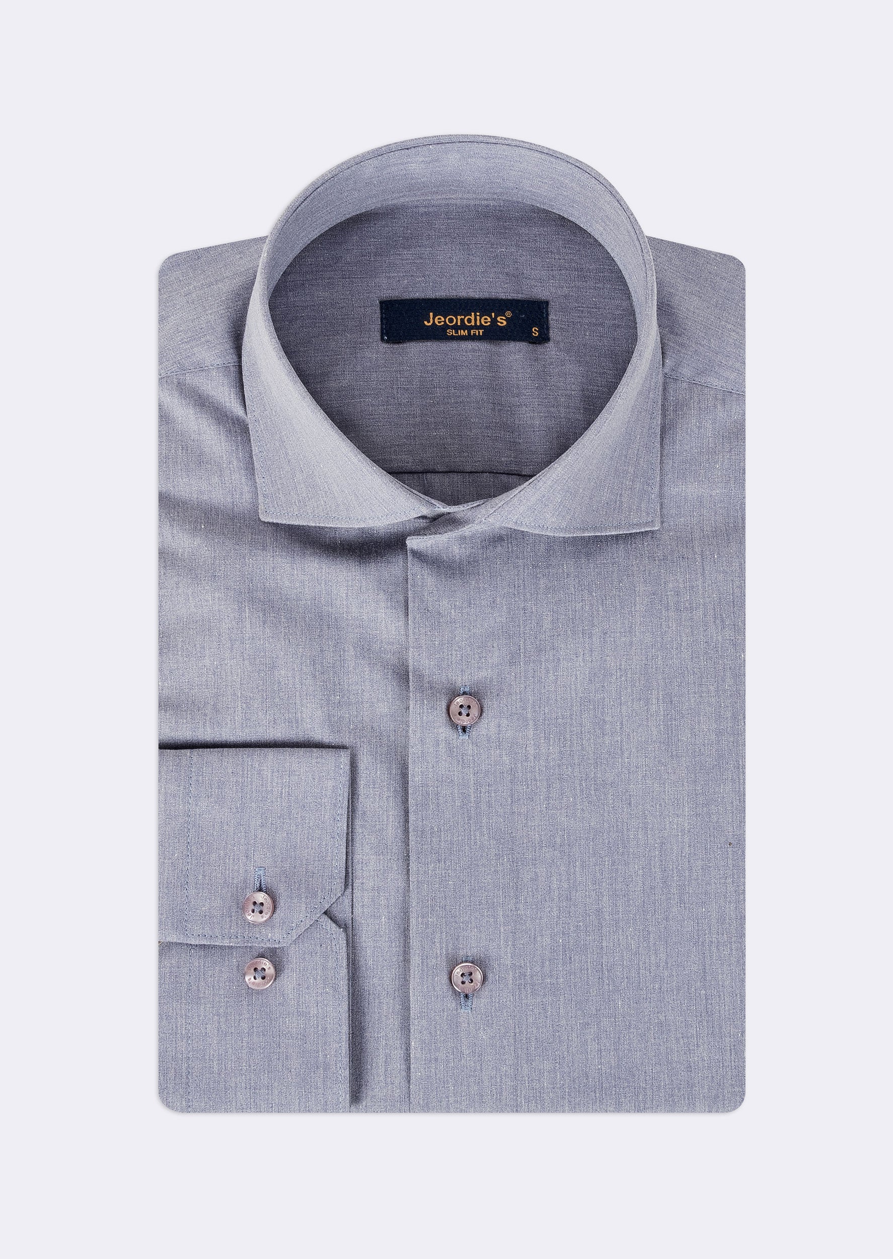 Grey Melange Plain Shirt