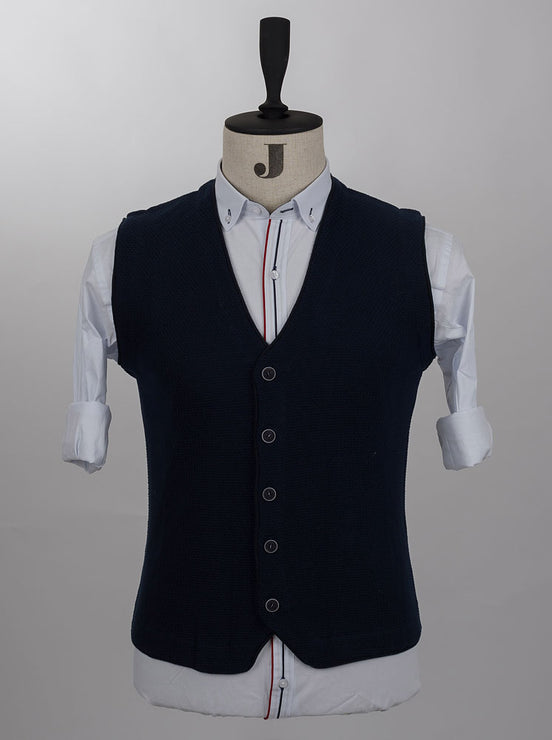 Navy Knitted Vest