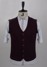 Burgundy Knitted Vest
