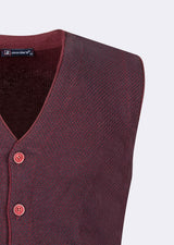 Burgundy Knitted Vest