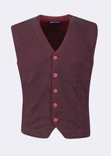 Burgundy Knitted Vest