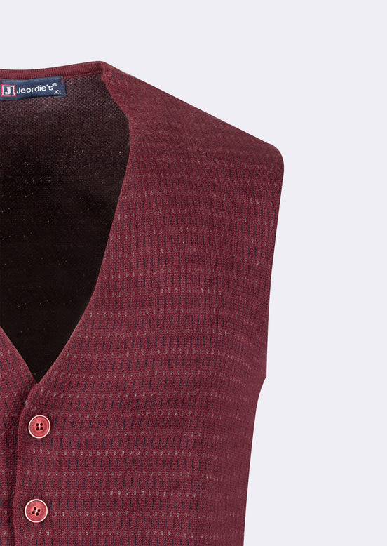 Burgundy Knitted Vest
