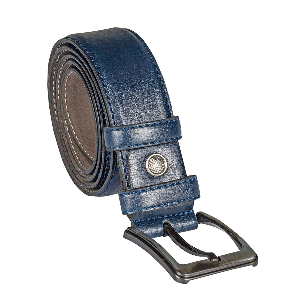 Navy Faux Leather Belt