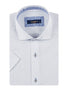 White - Sax Blue Short Sleeve Shirt