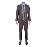 Dark Burgundy Three-Piece Suit