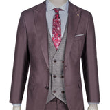 Dark Burgundy Three-Piece Suit