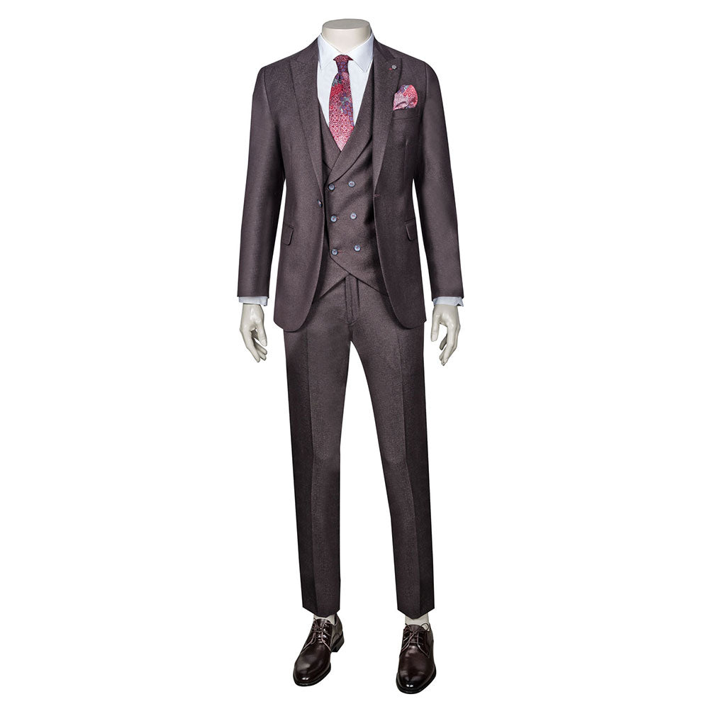 Burgundy Three-Piece Suit