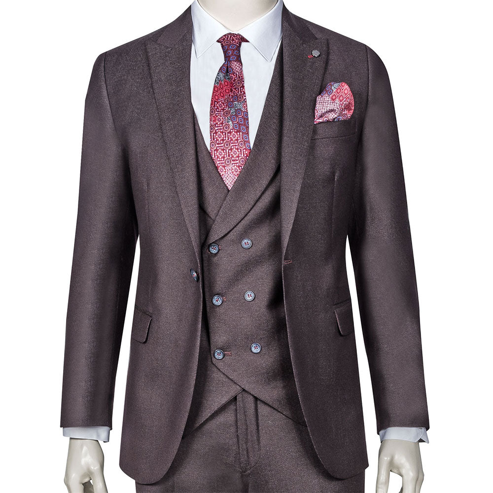 Burgundy Three-Piece Suit