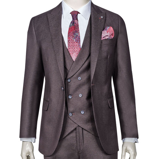 Burgundy Three-Piece Suit