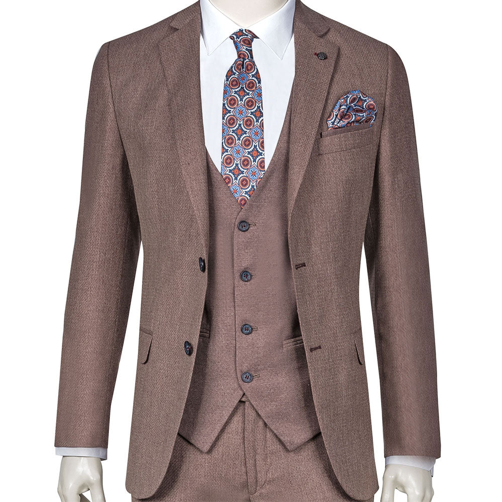 Light Burgundy Three-Piece Suit