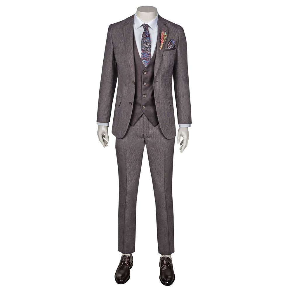 Dark Burgundy Three-Piece Suit
