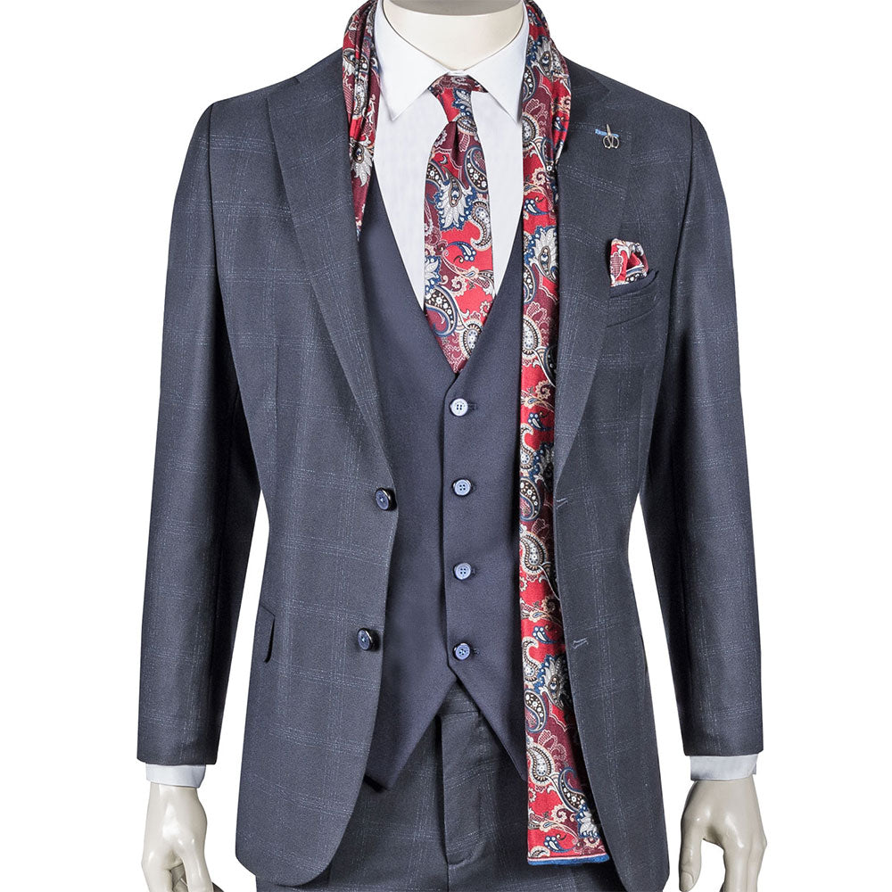 Dark Navy Three-Piece Suit