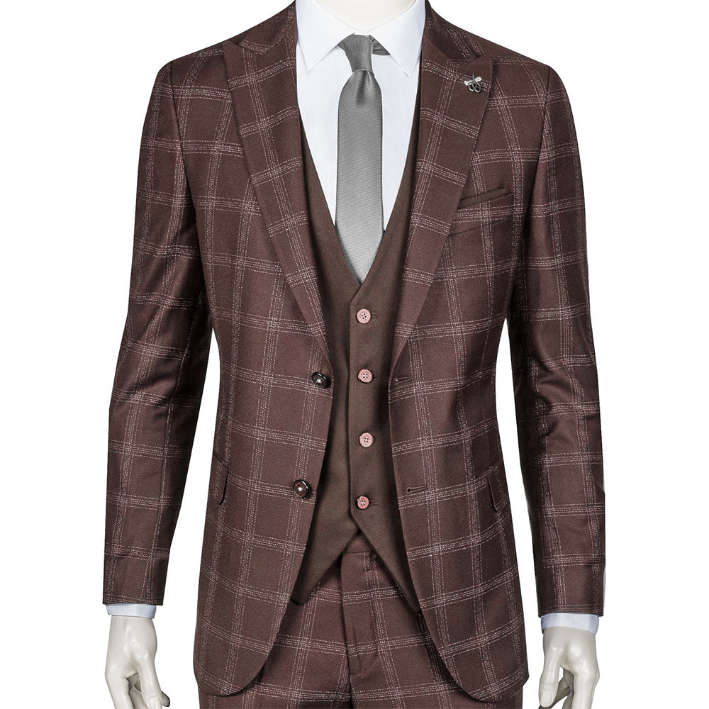 Burgundy Three-Piece Suit