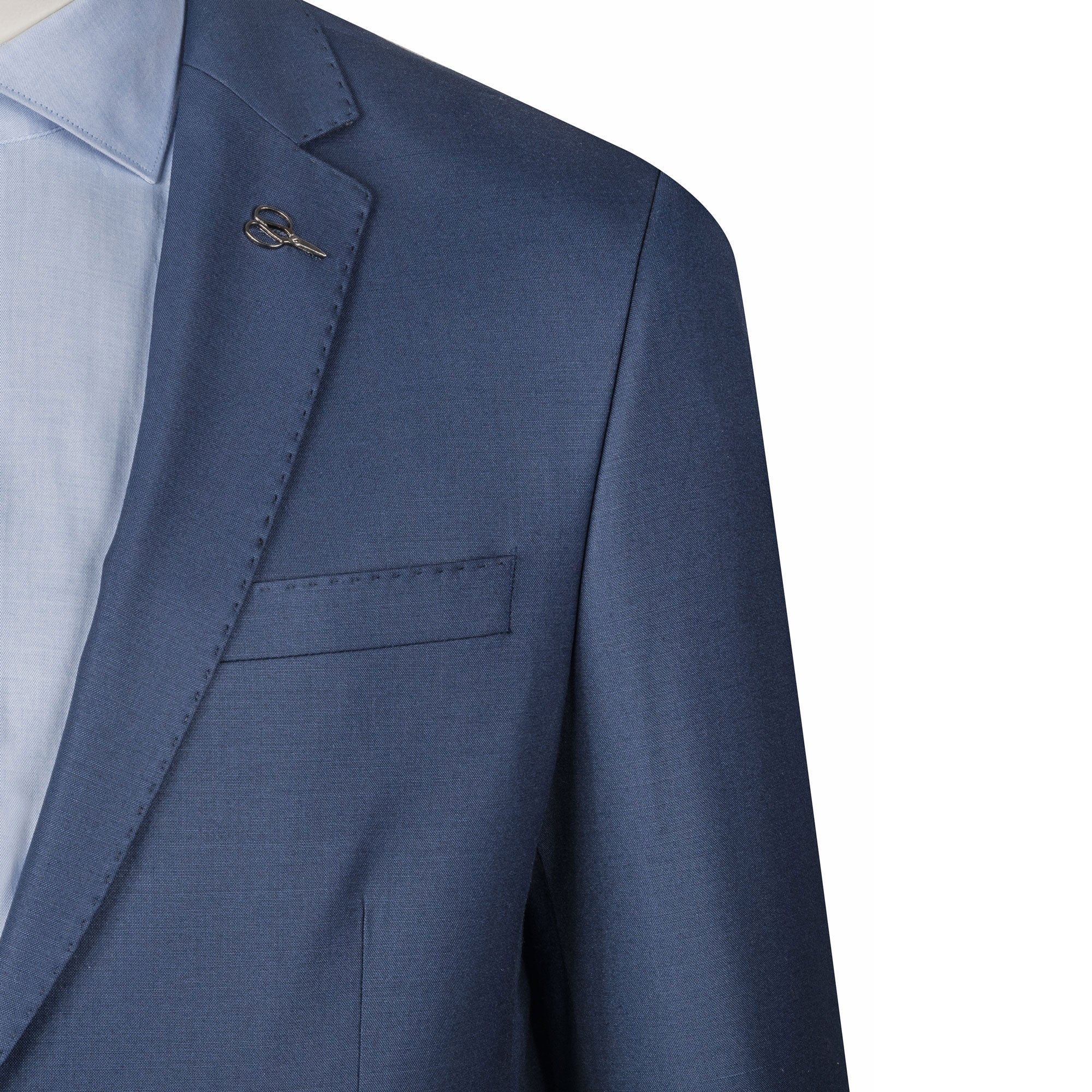 Light Navy Wool Suit