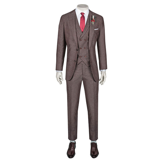 Burgundy Three-Piece Suit