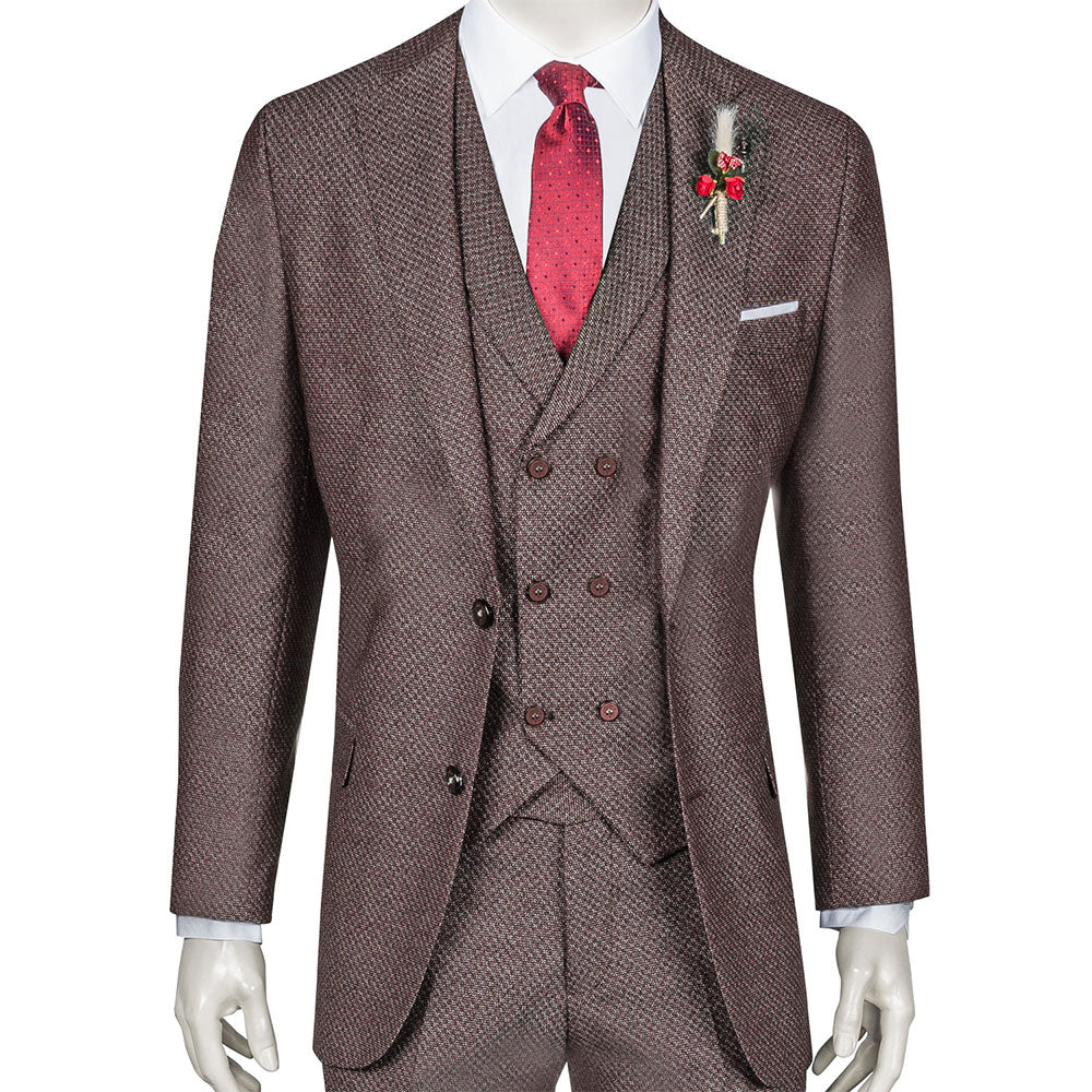 Burgundy Three-Piece Suit