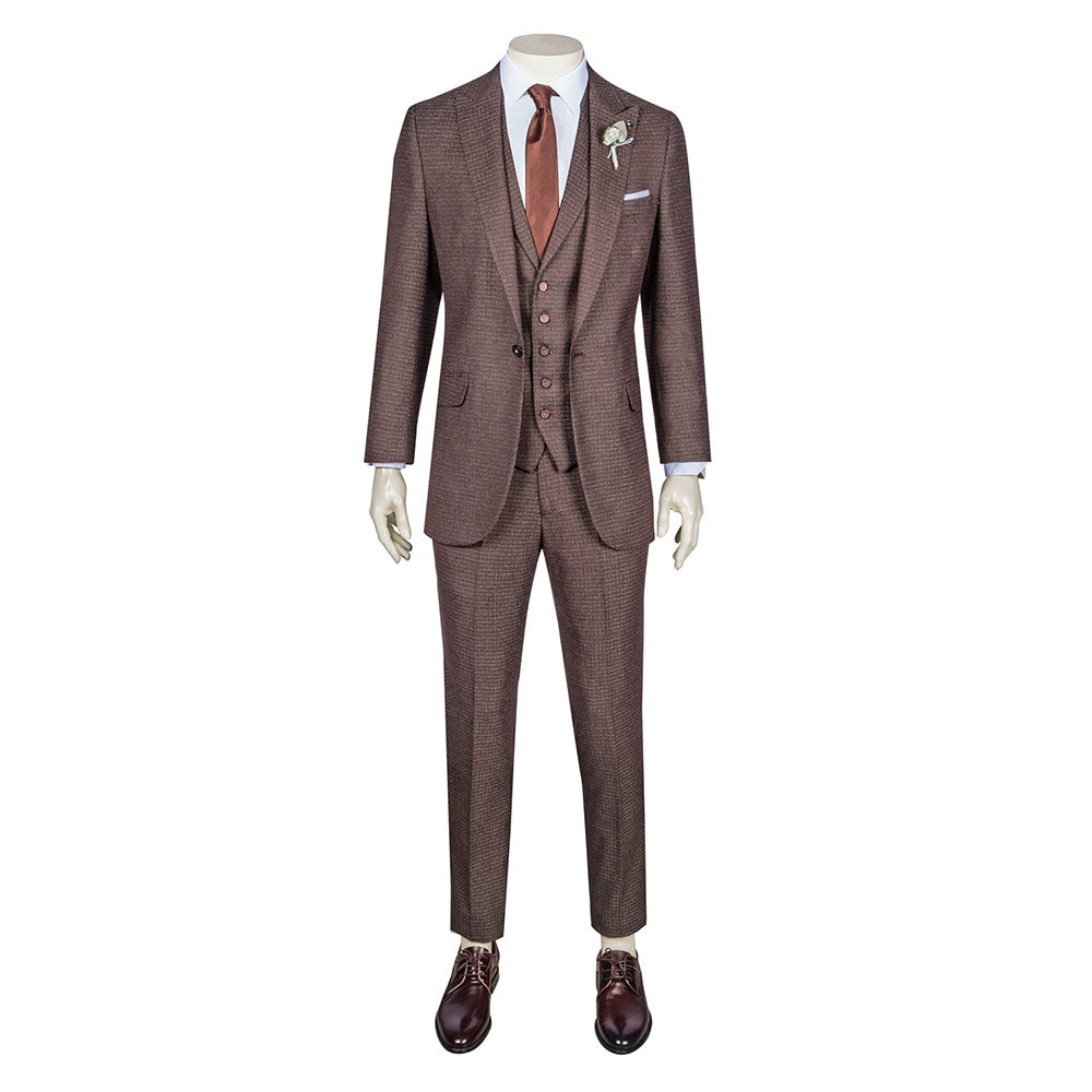 Burgundy Three-Piece Suit