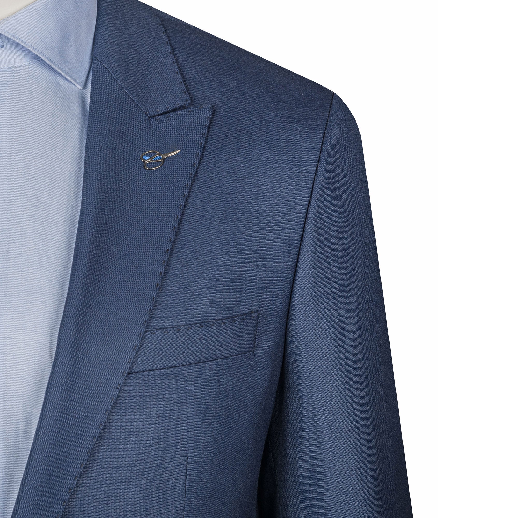 Light Navy Wool Suit