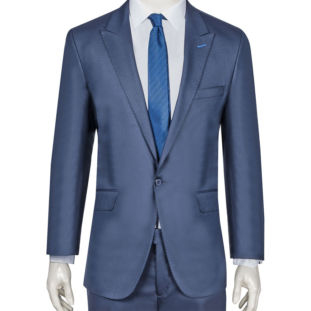 Light Navy Wool Suit