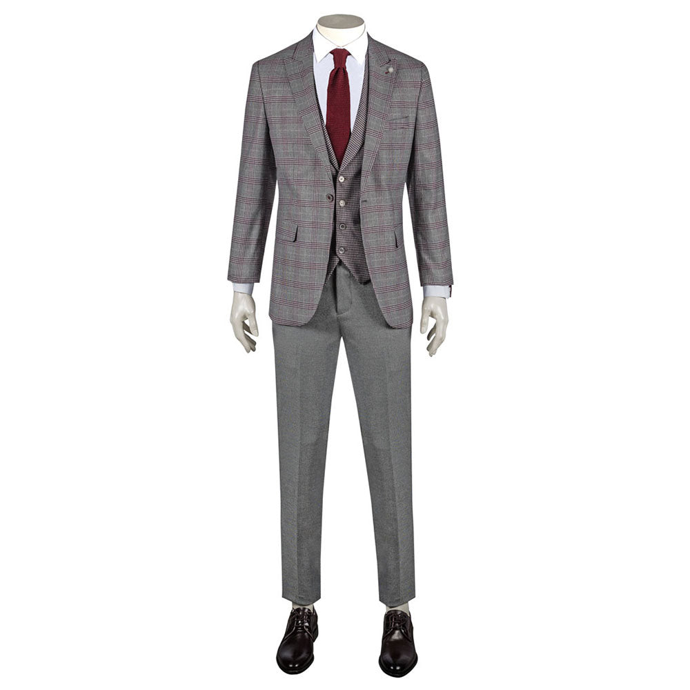Burgundy Three-Piece Suit